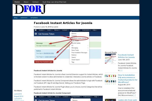 Site using Idblog-core plugin