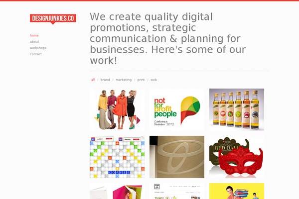 Infinity theme site design template sample