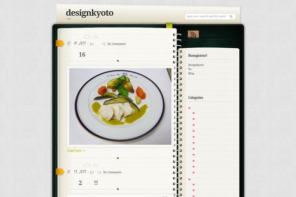 Diary theme site design template sample