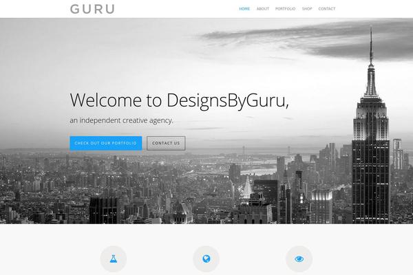 Guru theme site design template sample