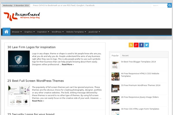 designscrazed.com site used Dcrazed