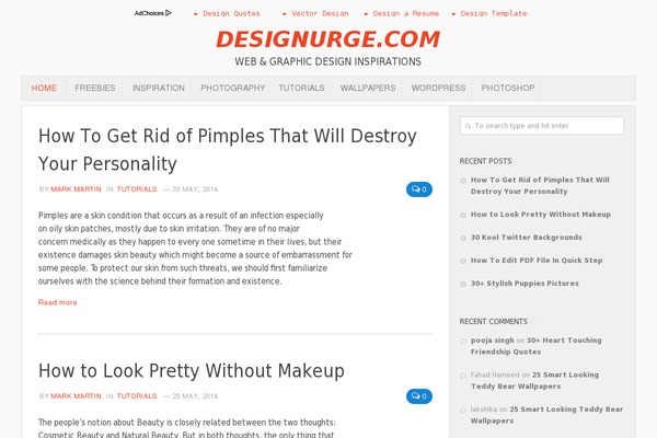 JustWrite theme site design template sample