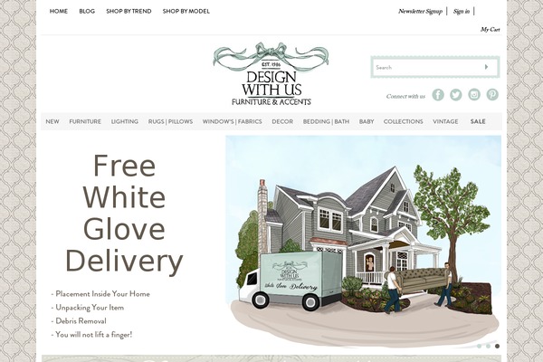 Furniture theme site design template sample