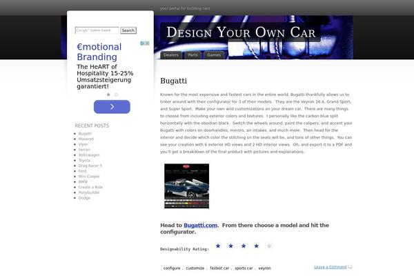designyourowncar.net site used Fusion