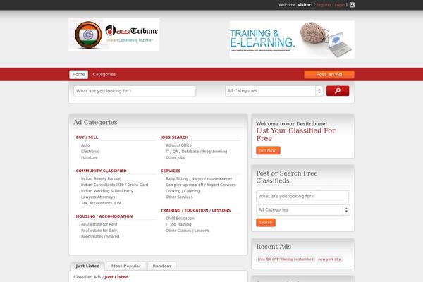 ClassiPress theme site design template sample