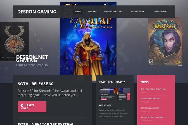 GamePress theme site design template sample