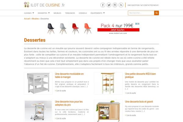 Cuisine theme site design template sample