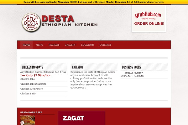 Diner theme site design template sample