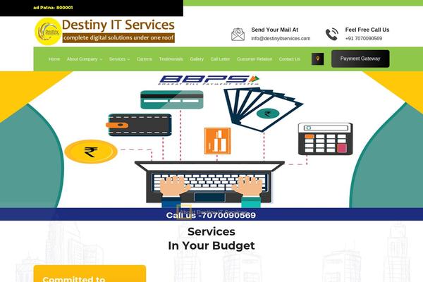 destinyitservices.com site used Manzil