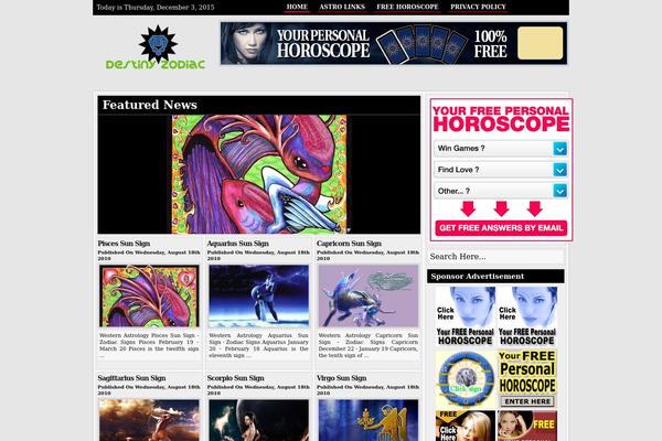 destinyzodiac.com site used Zinet