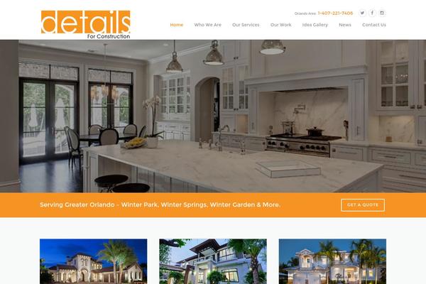 Construction theme site design template sample