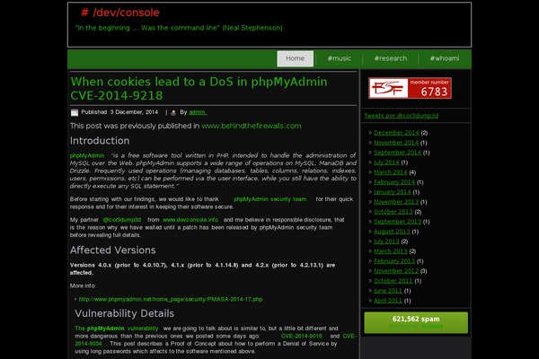 Site using Internet Defense League Cat Signal plugin