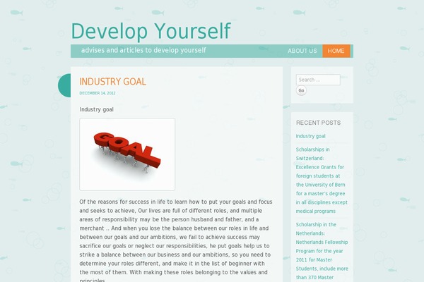 Something Fishy theme site design template sample