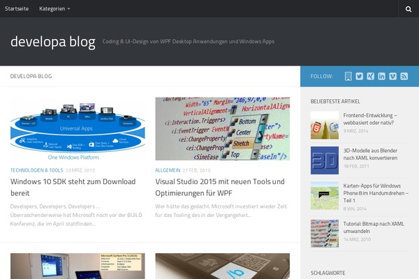 Hueman theme site design template sample