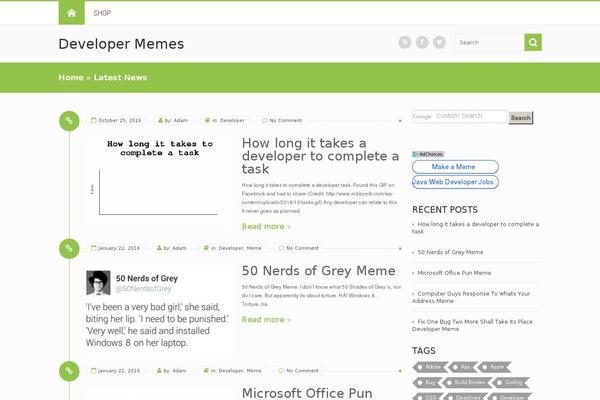 Site using Memeone plugin