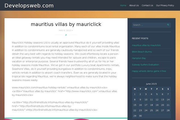 Story theme site design template sample