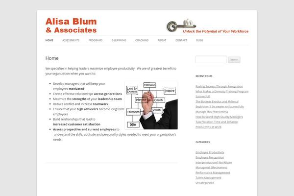 Twenty Twelve theme site design template sample