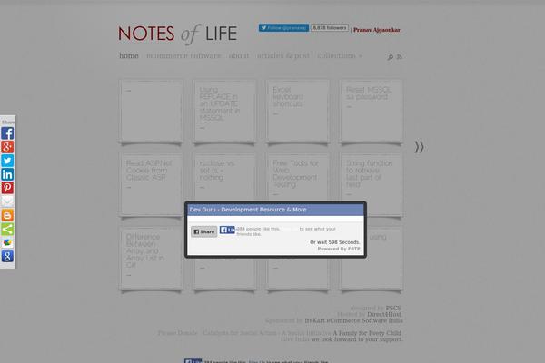 Dailynotes theme site design template sample