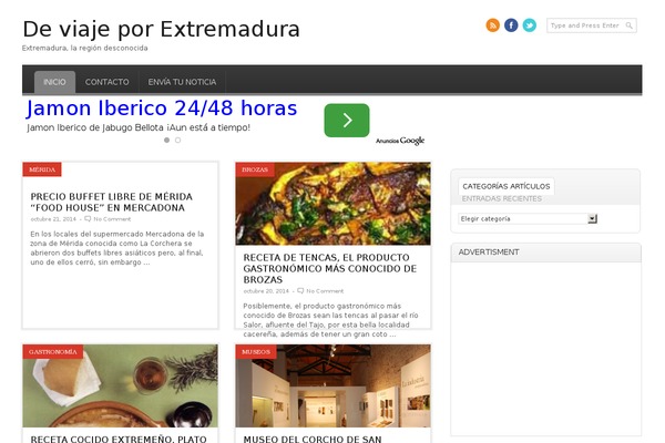 deviajeporextremadura.com site used Pressimo
