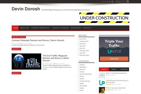 Jarida theme site design template sample