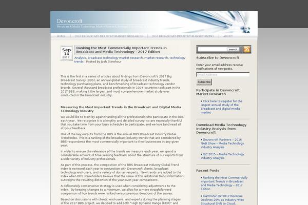 devoncroft.com site used Raindrop