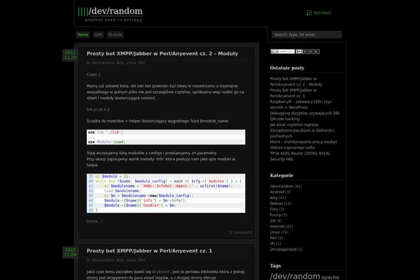 zDark theme site design template sample