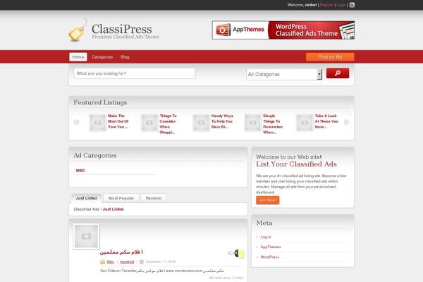 ClassiPress theme site design template sample