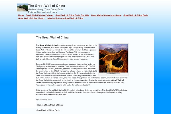 dgreatwallofchina.com site used Blueiz