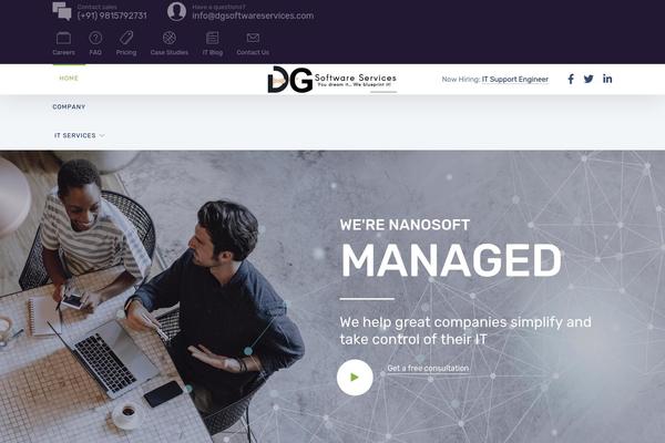 Nanosoft theme site design template sample
