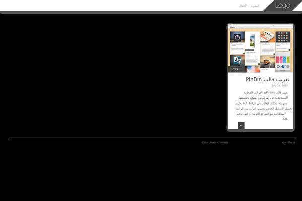 Pinbin theme site design template sample