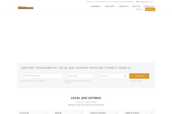 Jobroller theme site design template sample