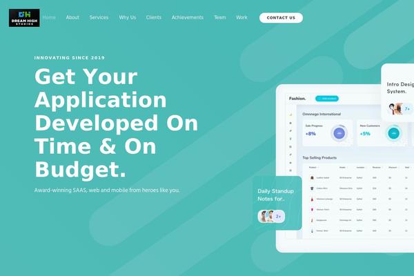 Exponent theme site design template sample