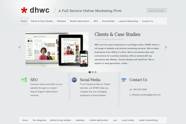 Minimal theme site design template sample