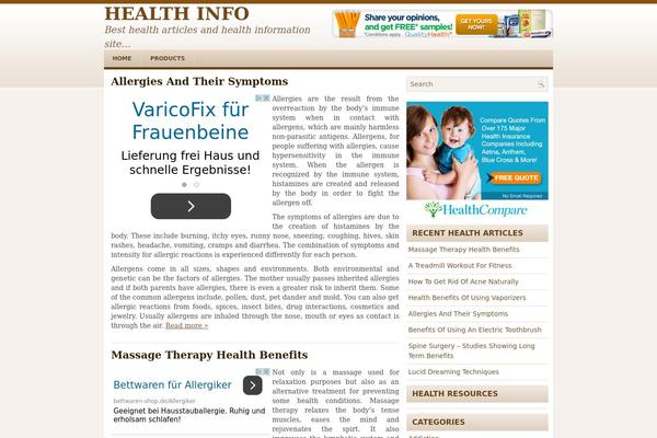 Glorius theme site design template sample