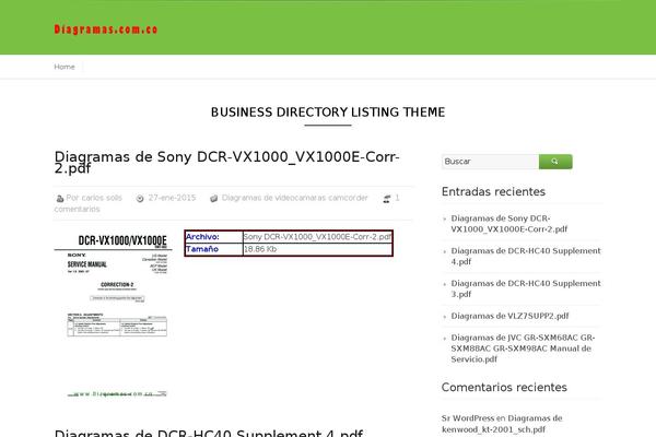 Business Directory theme site design template sample