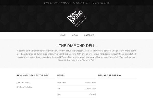 Savory theme site design template sample