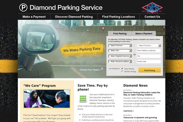 Diamond theme site design template sample