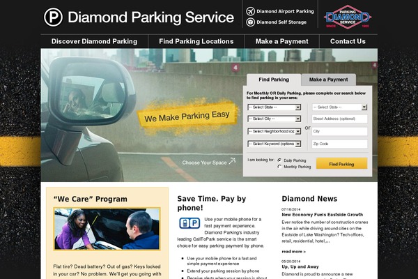 Parking theme site design template sample
