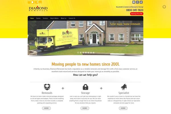 Diamond theme site design template sample