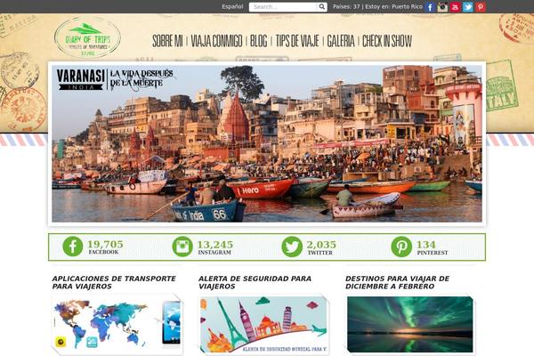 Diary theme site design template sample