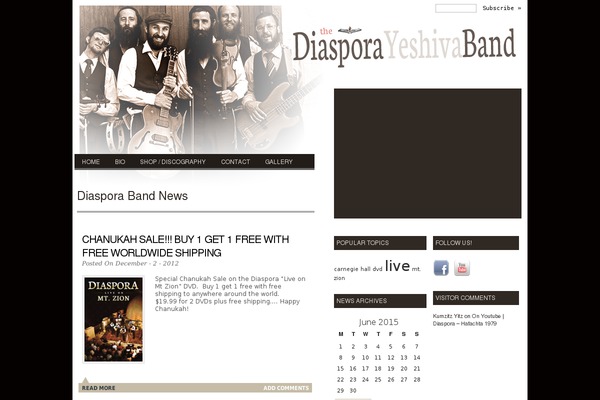 diasporaband.com site used Diaspora