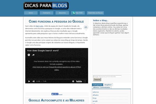 dicasparablogs.com site used Dicas-blogs