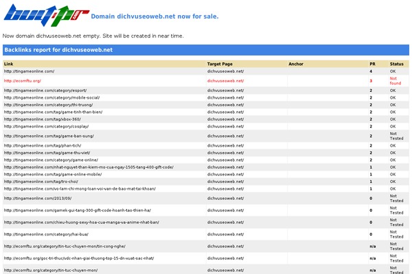 dichvuseoweb.net site used Bloggie