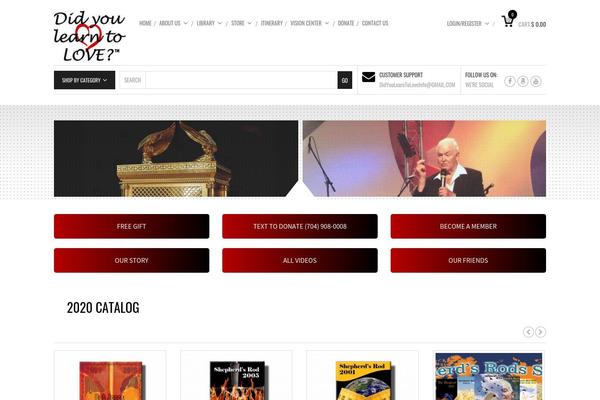 Mindig theme site design template sample