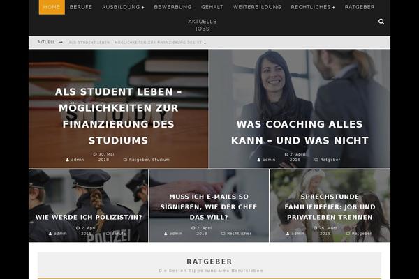 Valenti Child theme site design template sample