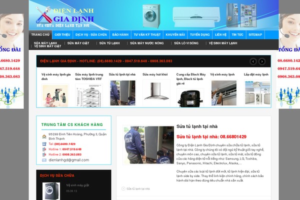 dienlanhgiadinh.com site used Kakina
