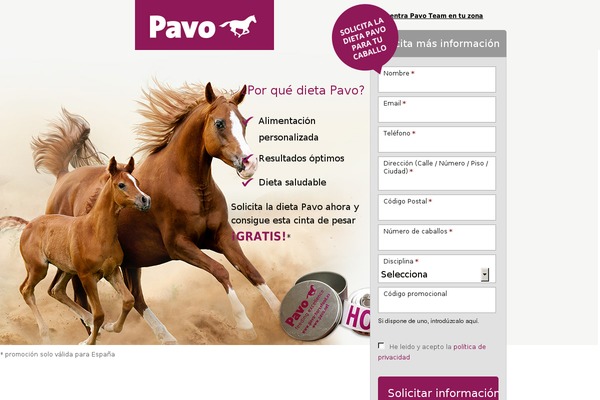 dietacaballo.com site used Pavo