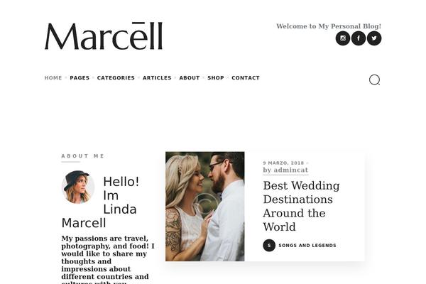 Marcell theme site design template sample
