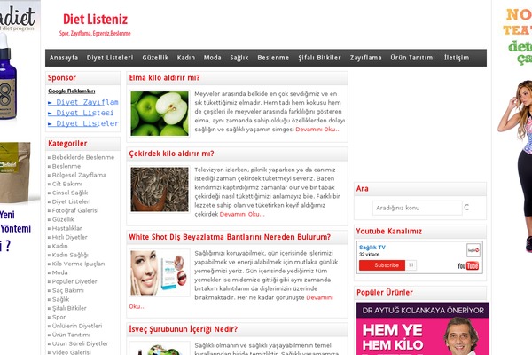 dietlisteniz.com site used Wpt