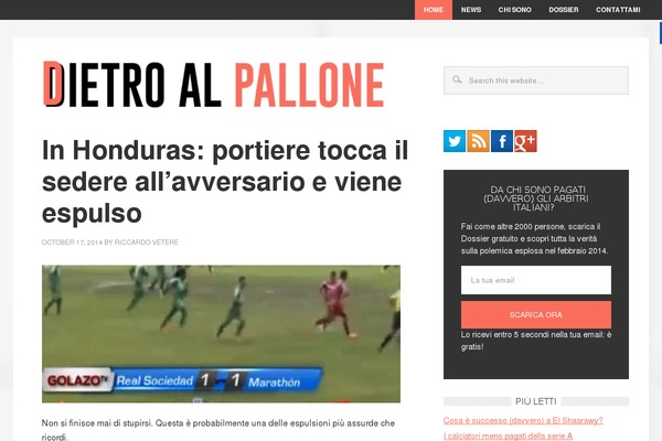 dietroalpallone.com site used Buzz Magazine